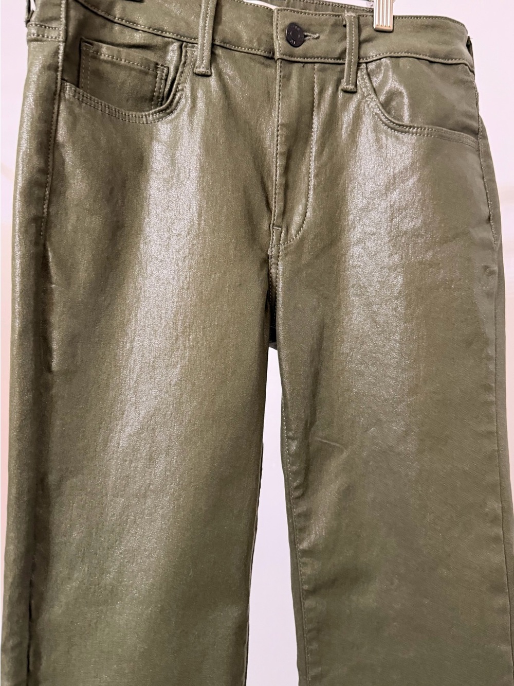 Mavi Olive Green Straight Jumpsuit-Style Pants